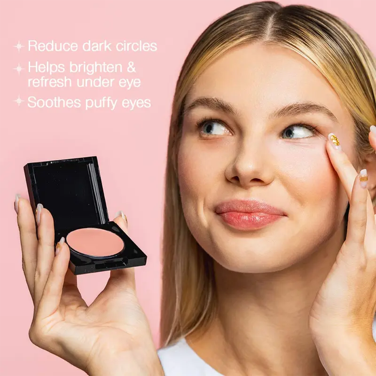 LOVILDS Under Eye Brightener with Caffeine and Peptides visibly reduces dark circles and brightens