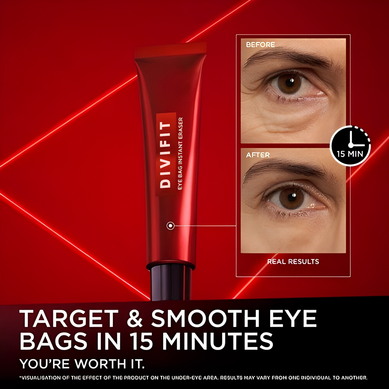 Divifit Eye Bag Instant Eraser, Tightens, Firms, & Blurs Wrinkles