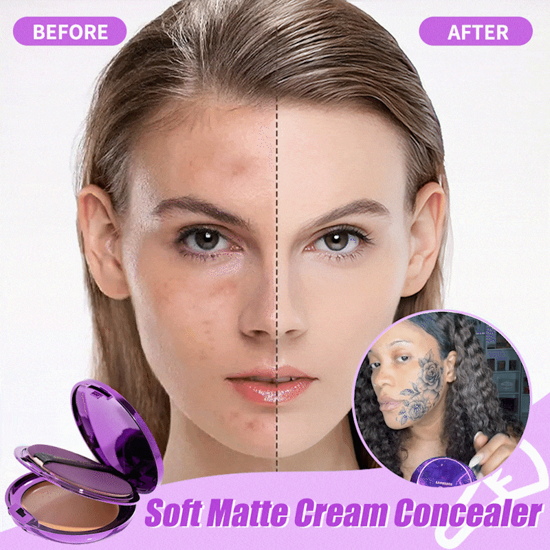 Final 3 Hours: 60%OFF-Soft Matte Cream Concealer with Brush FREE !š