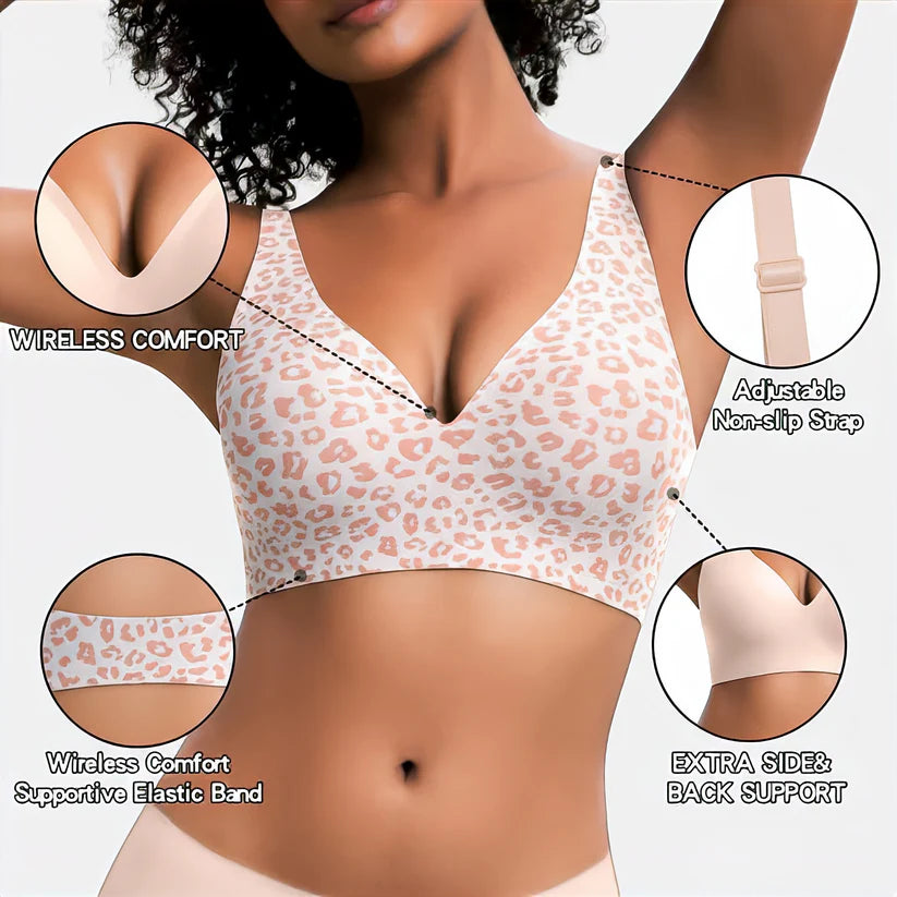 Deep V Seamless Wireless Lift Bra