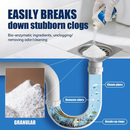 BBOJI™ Upgrade Pipe Dredging Agent for Kitchen and Toilet Pipelines,Dissolves 200+ Blockages and Kills 99% of Bacteria.