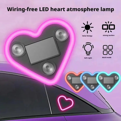 DIYSTAR™ Solar Heart Neon Light – Transform Your Car with Love, Light & Eco Power
