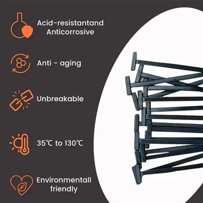 50Pcs Heavy-Duty Nylon Cable Ties – Self-Locking, Multipurpose, Perfect for Car & Home Organization