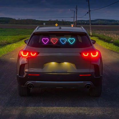 DIYSTAR™ Solar Heart Neon Light – Transform Your Car with Love, Light & Eco Power