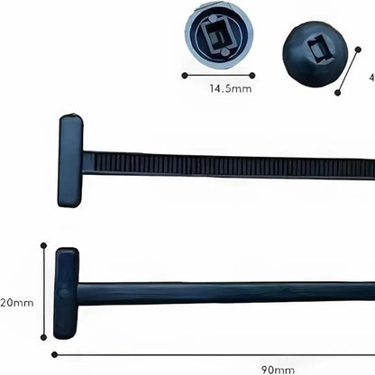 50Pcs Heavy-Duty Nylon Cable Ties – Self-Locking, Multipurpose, Perfect for Car & Home Organization