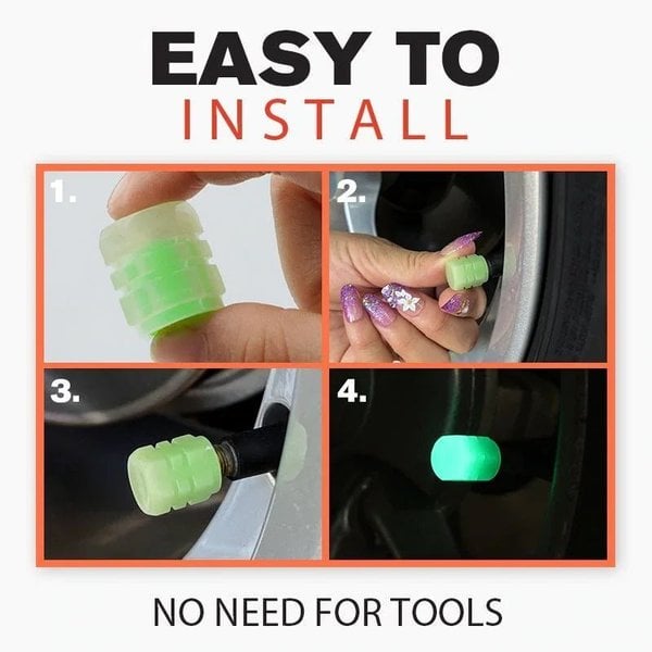 Last 2 Hours:60% OFF!💥Fluorescent Car Tire Valve Caps - Suitable for all tires